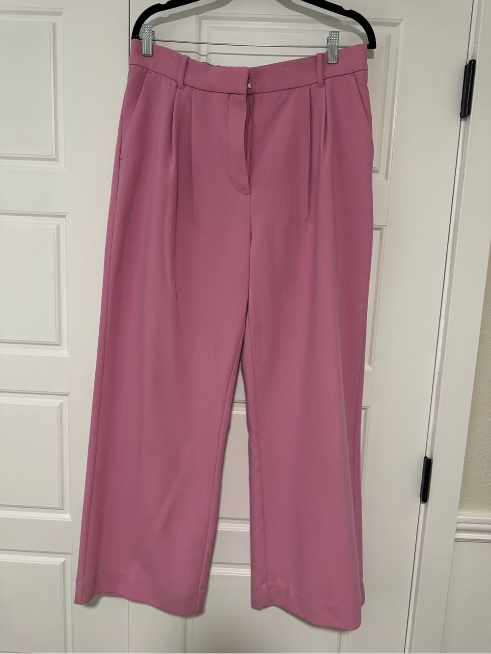 Abercrombie & Fitch Rose Pink Wide-Leg Trousers